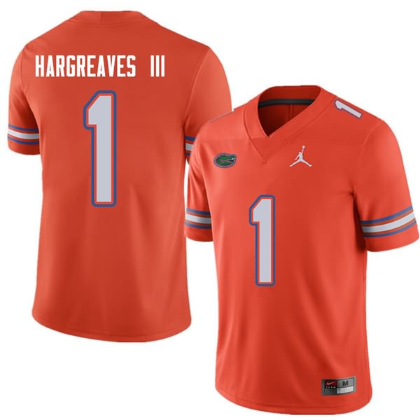 Men's NCAA Florida Gators Vernon Hargreaves III #1 Stitched Authentic Jordan Brand Orange College Football Jersey XAV2365UL